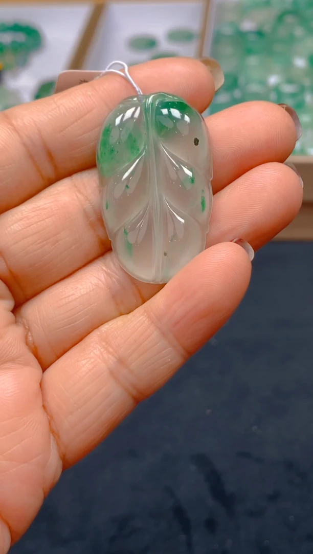 【闪购商品】石英质玉颈饰未镶嵌冰美人非洲翠A货，冰种009