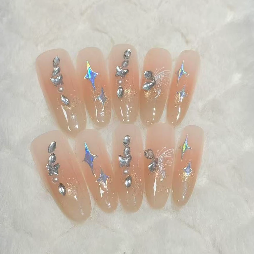 B74【朵拉星球】新年款纯手工秋冬显白气质穿戴甲