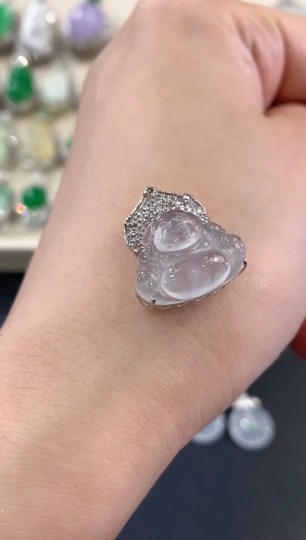 翡翠18K金镶嵌吊坠(不含链)V31   多样性一件发货