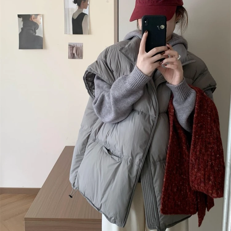 羽绒马甲背心女款2025新款秋冬季坎肩外穿今年流行的漂亮叠穿马夹