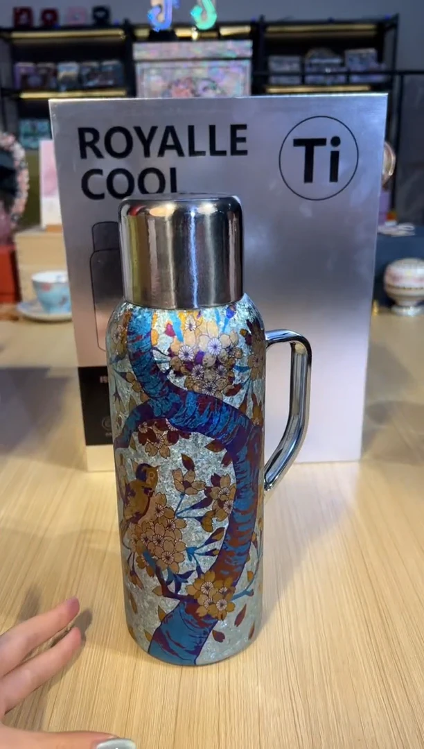 49乐酷纯钛保温壶-蓝色