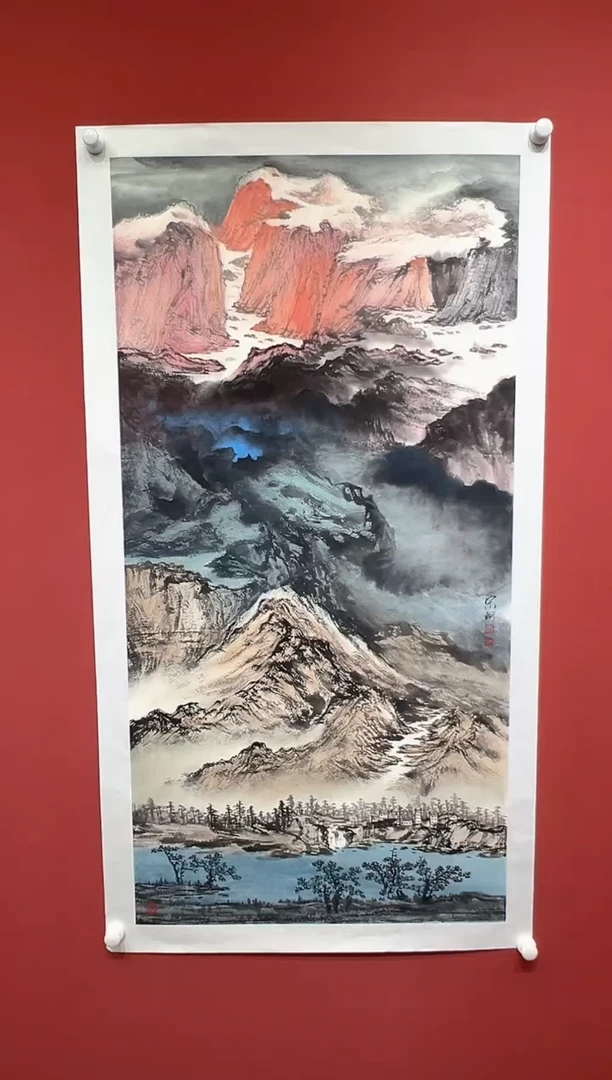 国画宋轲-8平尺-彩墨山水