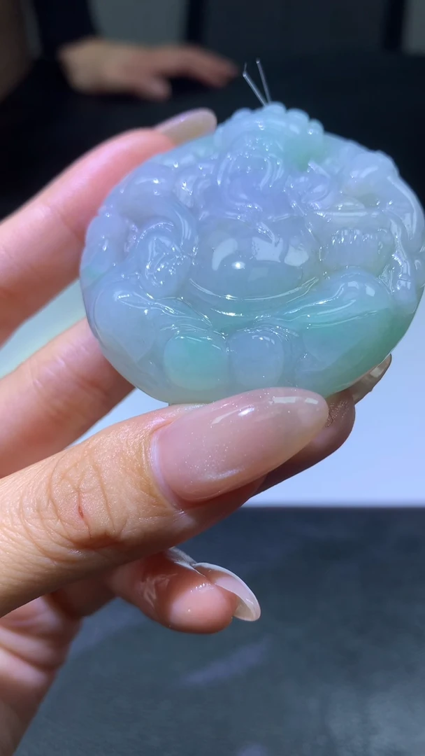 【闪购商品】定制翡翠未镶嵌003ee-毛货财神爷送金扣9