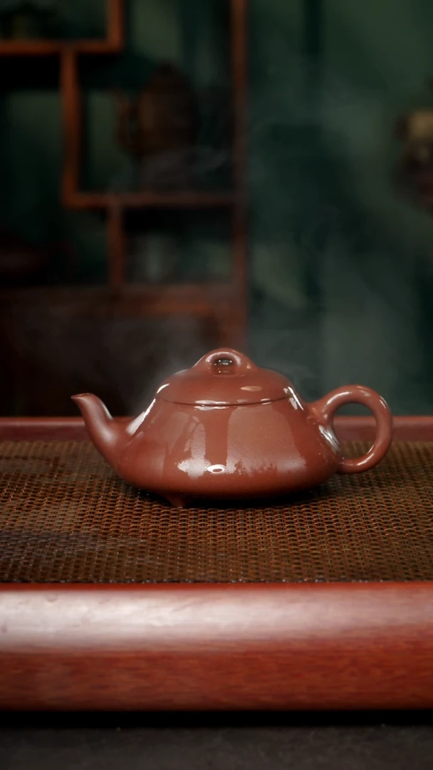 茶壶紫砂星***情汉棠石瓢，汪达明全手工 240cc