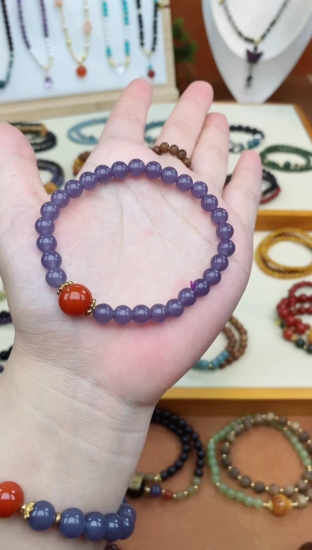 手链未镶嵌和田玉06烟紫单圈