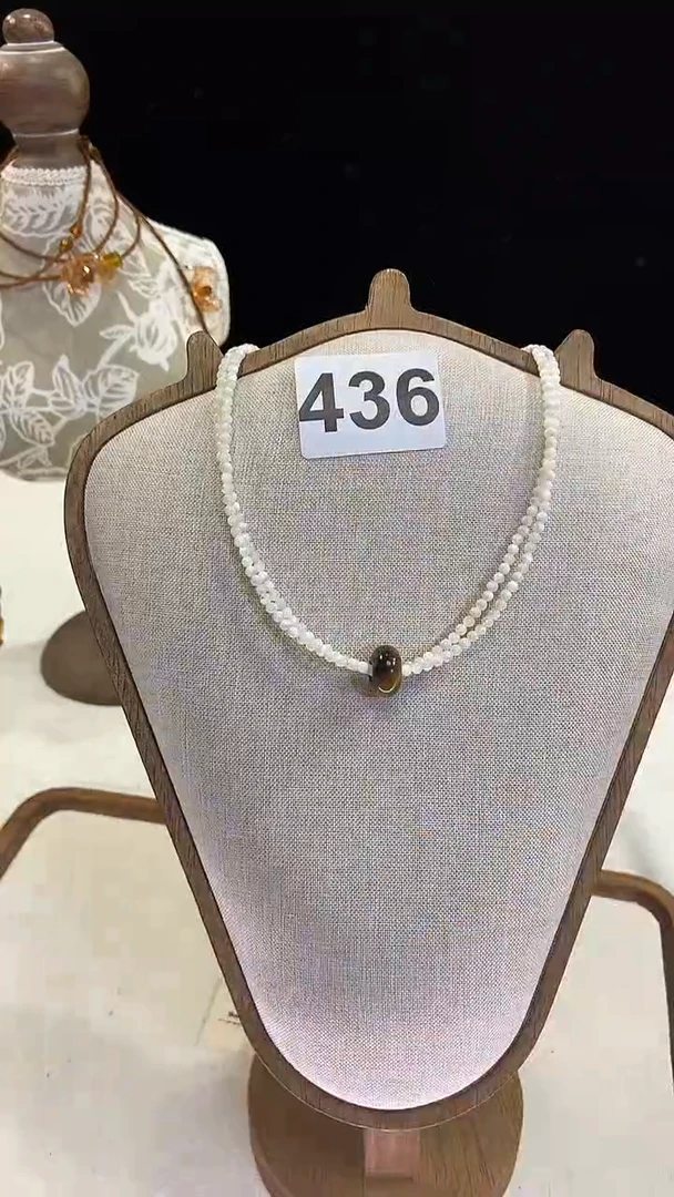 项链钛钢淡水珍珠436
