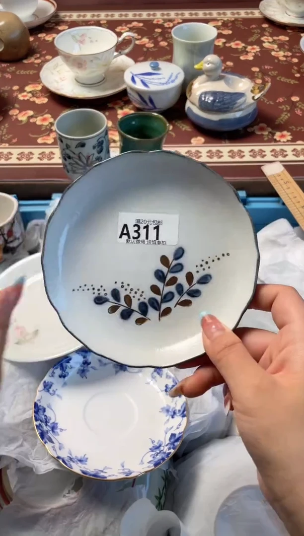 瓷片猫*树瓷器瓷器A311