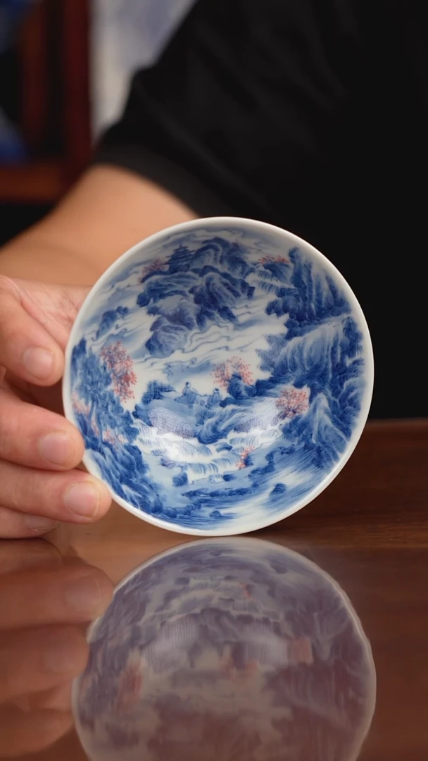 景琳藏青花北派山水