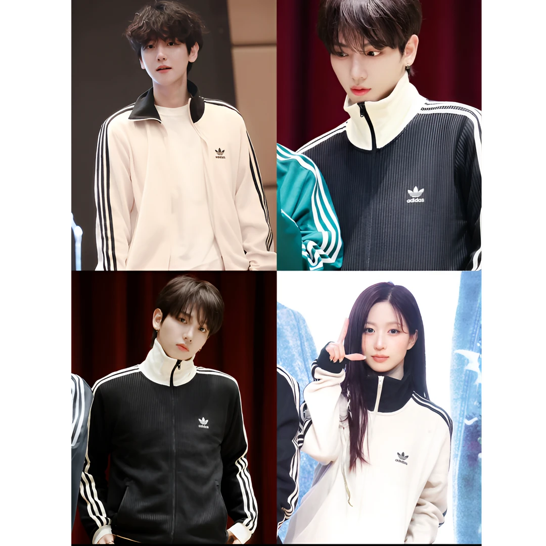 Adidas三叶草ADICOLOR CLASS复古华夫格运动修身夹克薄外套JW0109