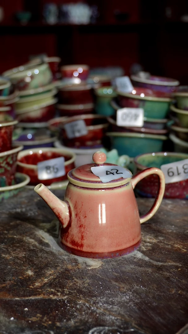 摆件精品窑变钧瓷茶器
