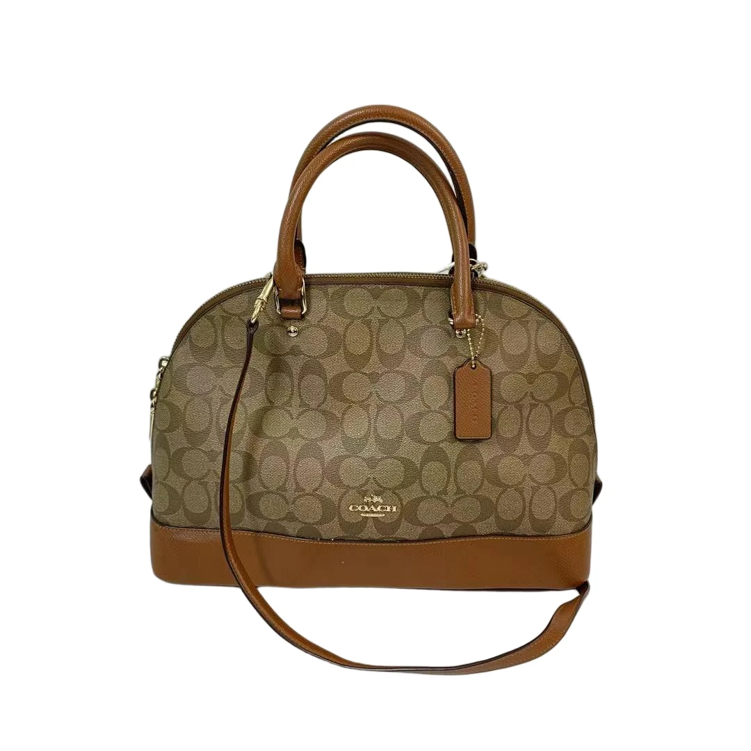 95新 COACH/蔻驰 经典老花PVC拼皮手提斜挎贝壳包  Y-50461-D