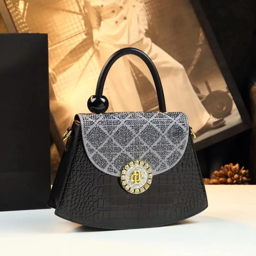 轻奢时尚女士单肩高奢沙漏包蛇纹鳄鱼纹H209