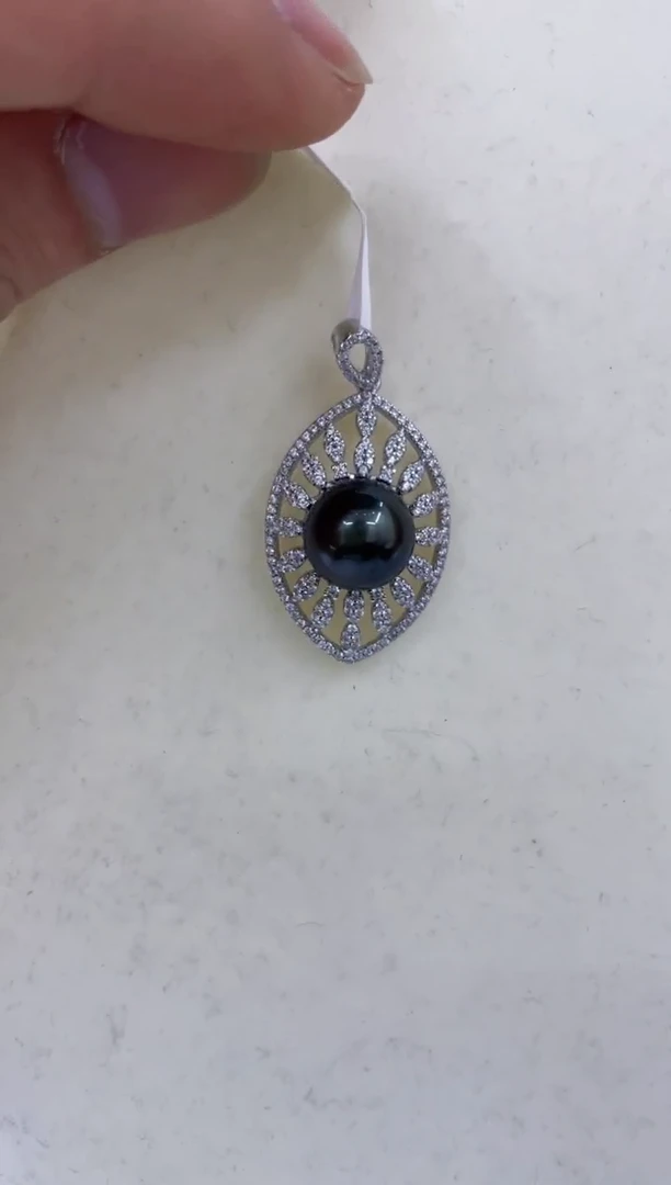 银S925镶嵌颈饰海水珍珠