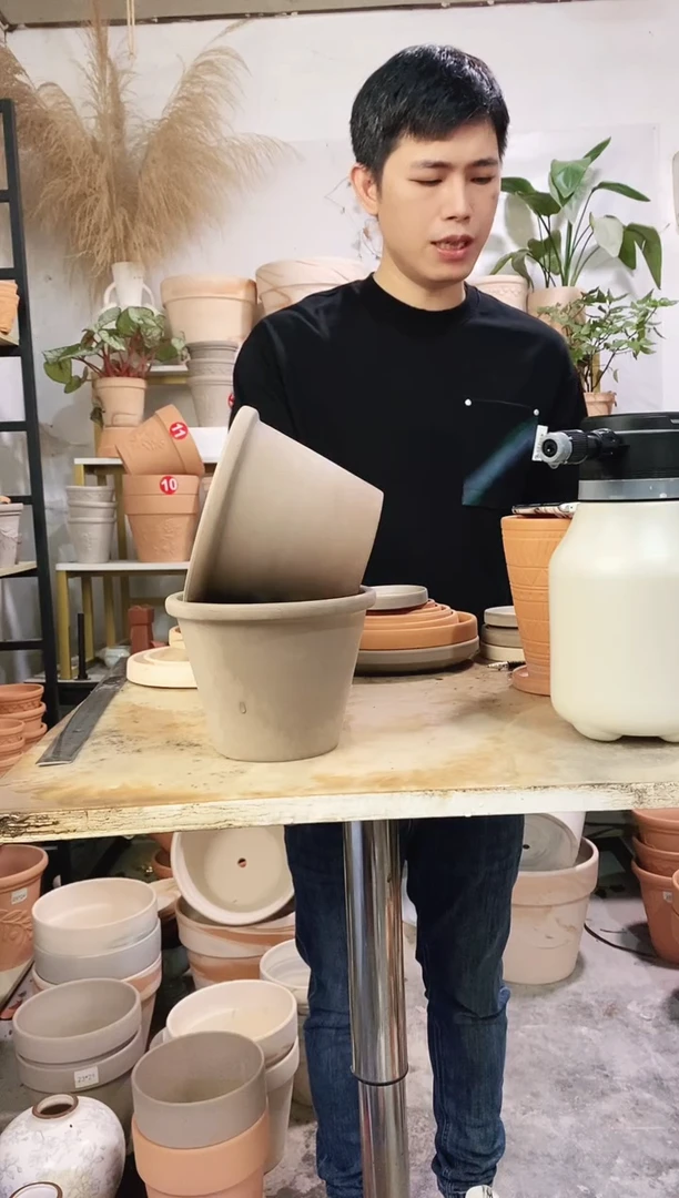 瑕疵无售后17*13灰陶 1盆无托