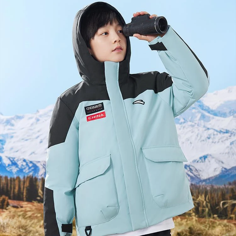安踏儿童男大童冰甲羽绒服24冬新款保暖抗寒四防羽绒服352446911