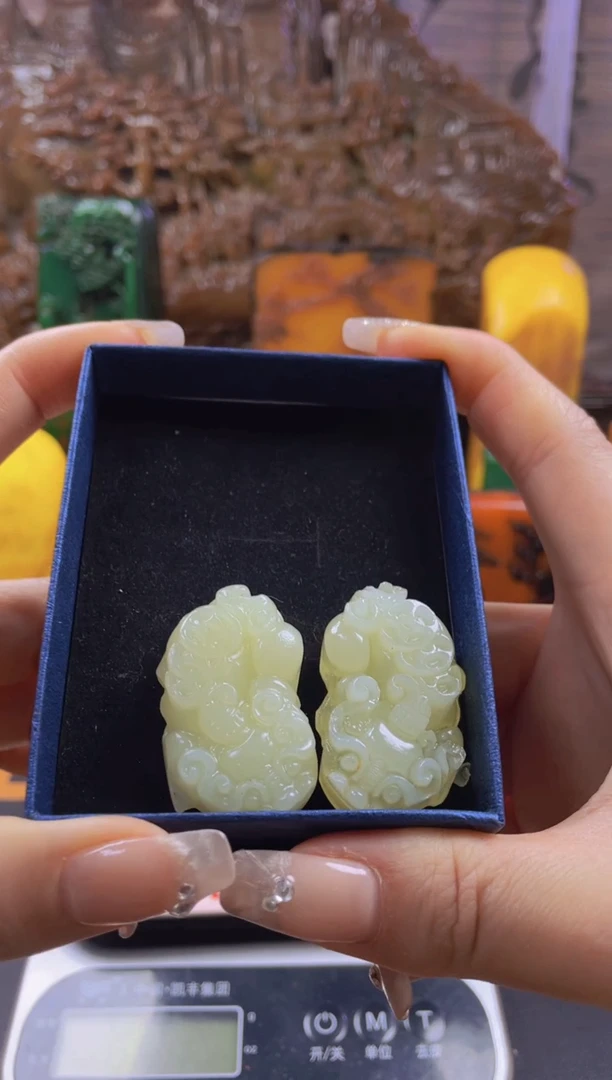 【闪购商品】寿山石印石貔貅一对