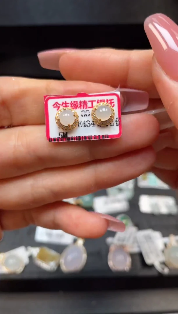 银S925镶嵌戒指翡翠天然翡翠A货