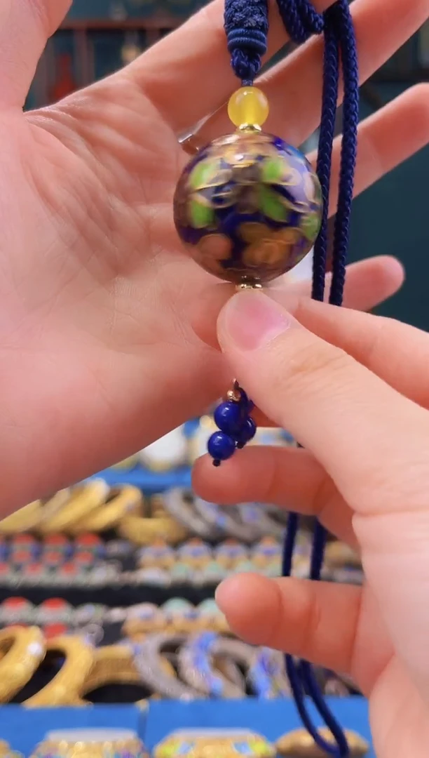 非遗景泰蓝3.0珠子 宝蓝