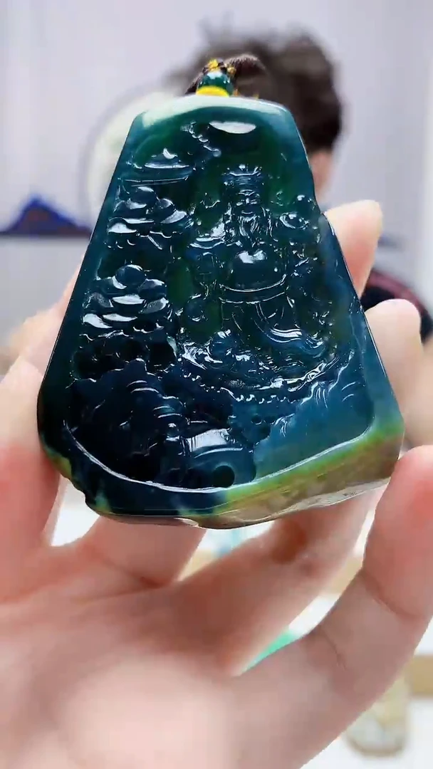未镶嵌定制翡翠4688zm-毛货挂件67