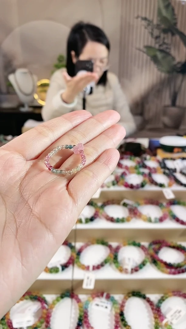【闪购商品】碧玺手串未镶嵌G2259碧玺戒指颜色微差