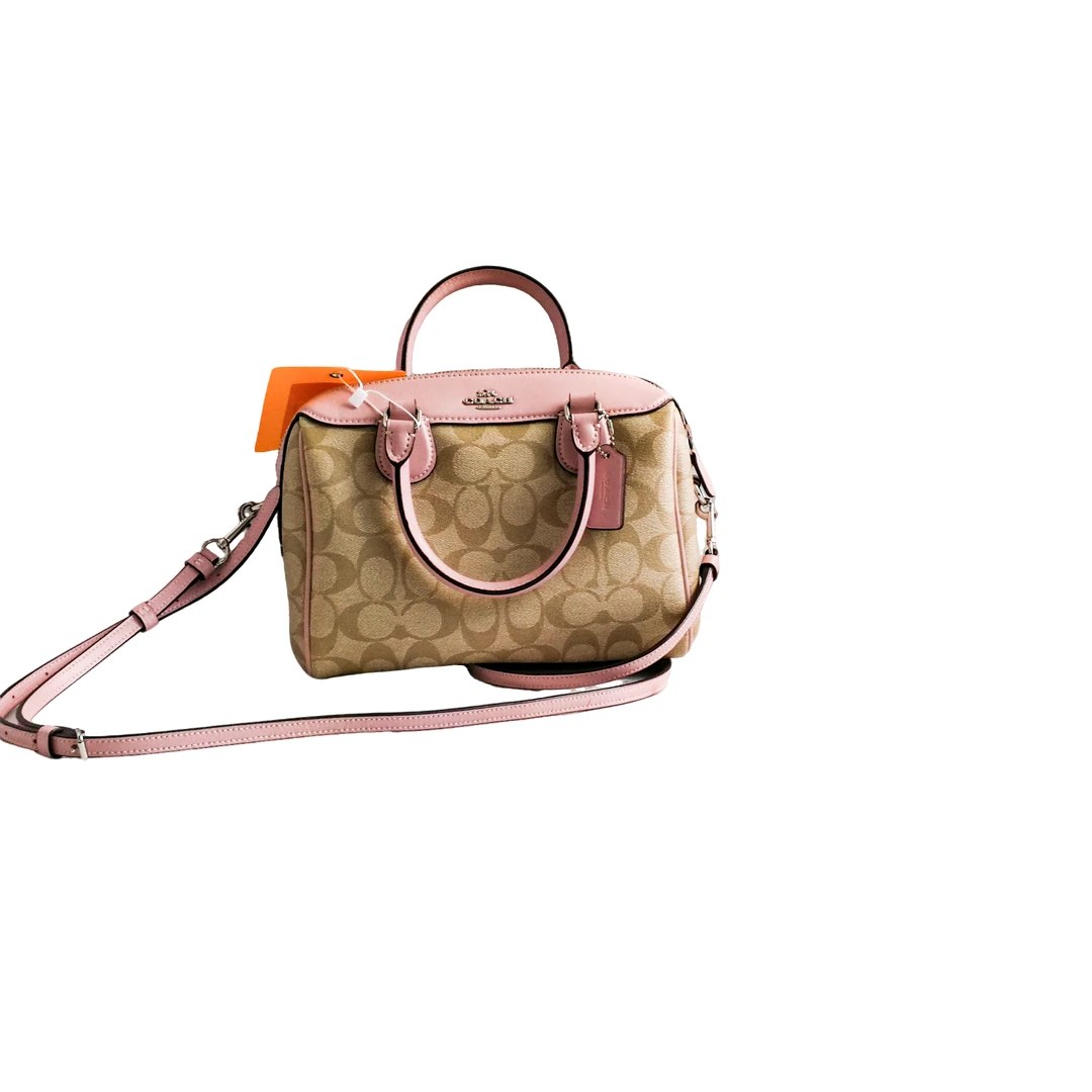 95新 COACH/蔻驰 coach  奶茶老花波士顿包  021509