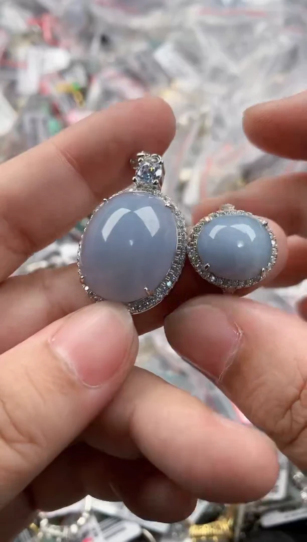 银S925镶嵌戒指翡翠777   8