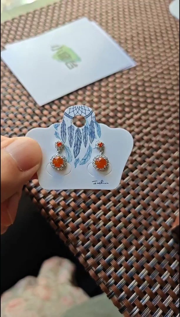 【闪购商品】翡翠耳饰银S925镶嵌翡翠耳饰S925银镶嵌