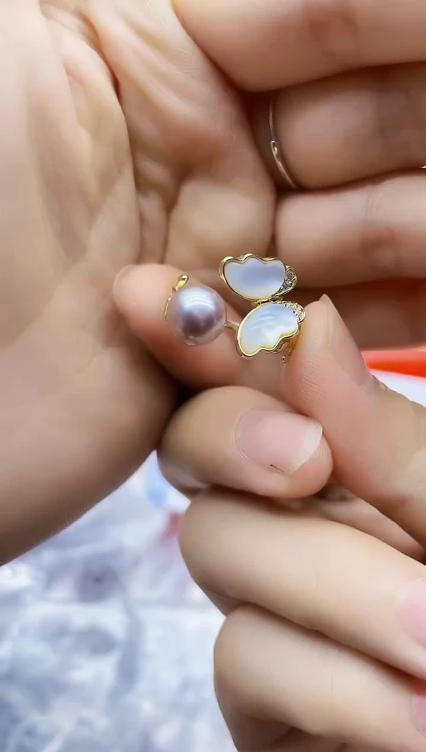 未镶嵌戒指淡水珍珠戒指多样性发其一