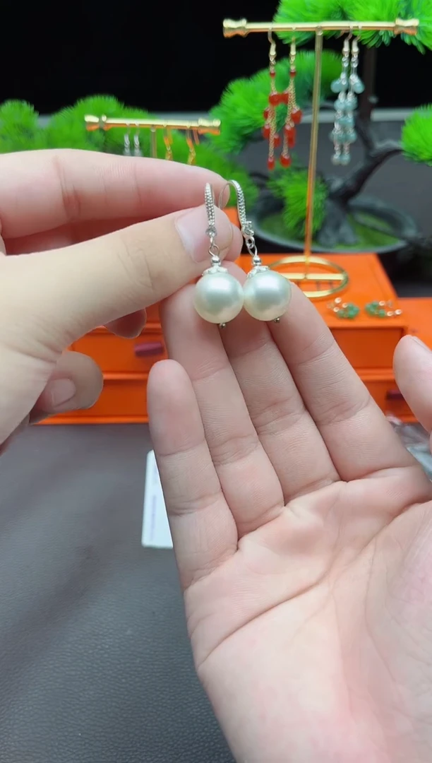 耳饰银S925镶嵌拼合珍珠（马贝珠）239