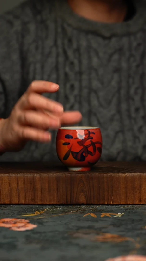 瓷片釉下彩手工手绘同款陶器