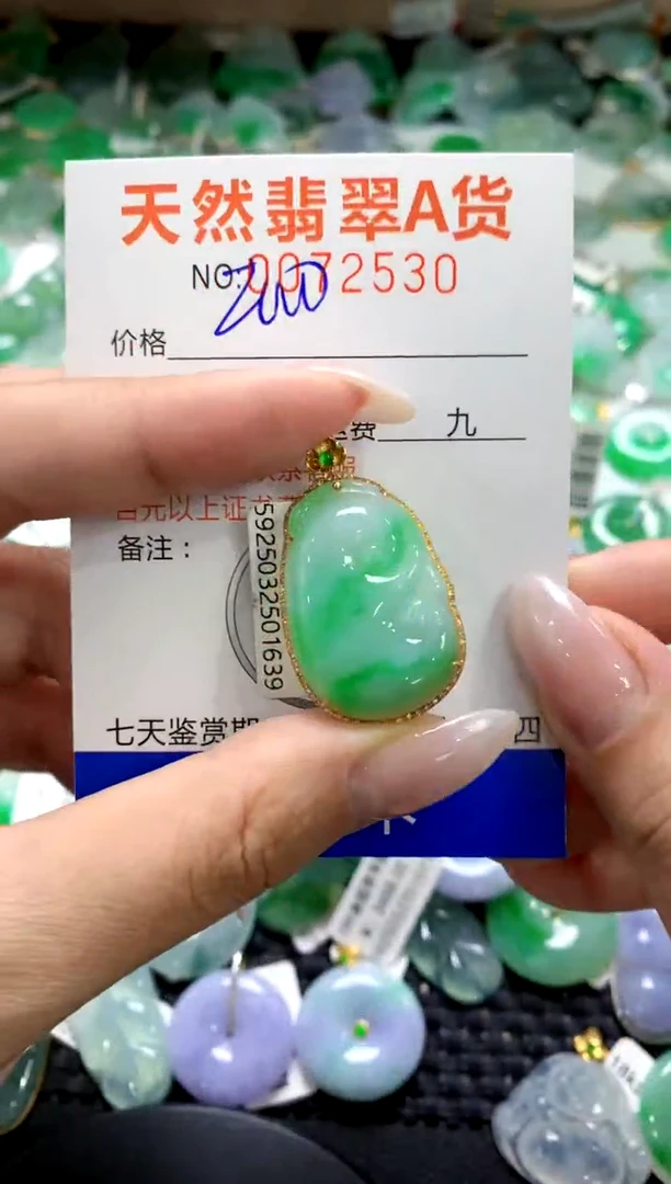 翡翠18K金镶嵌颈饰1111111111111111