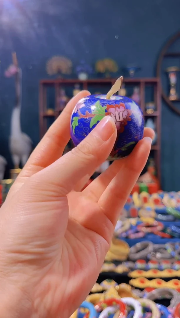 【闪购商品】非遗绝技 景泰蓝小苹果 宝蓝