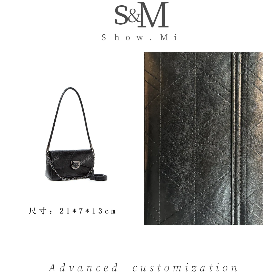 【Show Mi】QYX-9919-黑色-轻奢小众时尚百搭女士包包sm