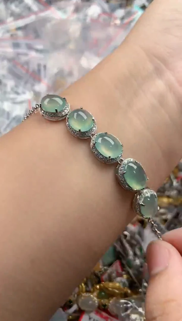 银S925镶嵌戒指翡翠222   10