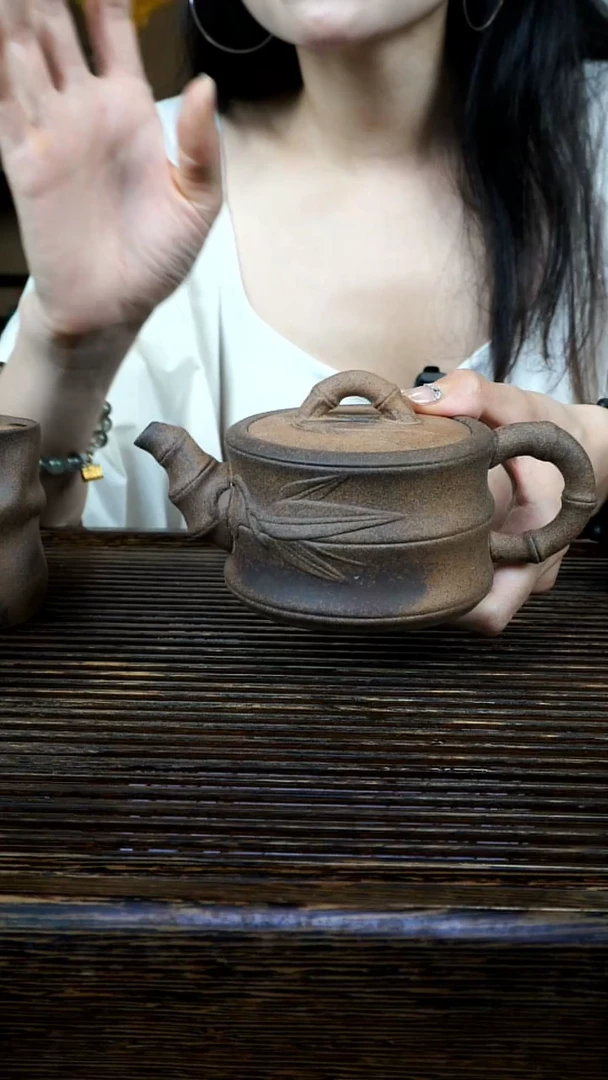 静悟斋 黄泥段 竹节壶320ml