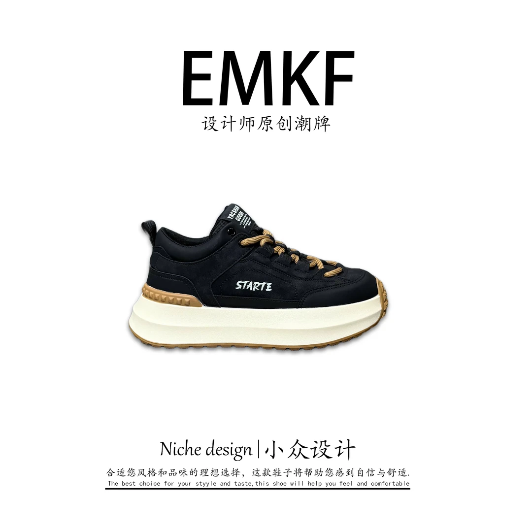 【EMKF】青年防滑增高休闲鞋秋冬秋季休闲板鞋潮鞋男士舒适时尚