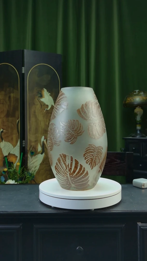 手工艺品琉璃龟背竹31高
