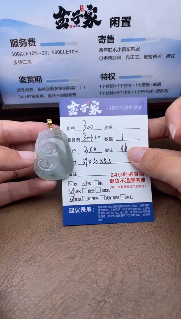翡翠18K金镶嵌颈饰5429803124