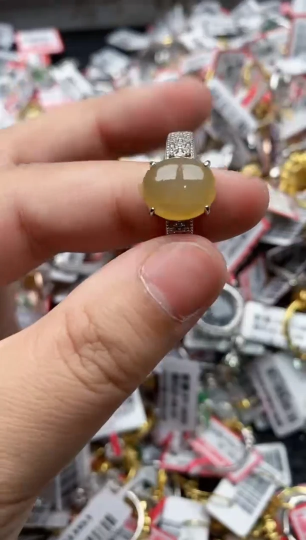 【闪购商品】翡翠戒指银S925镶嵌444444--5