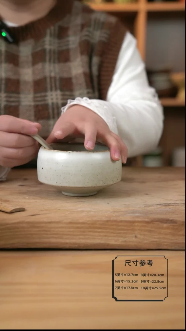 【闪购商品】奶奶系列的钵钵米饭碗加勺子