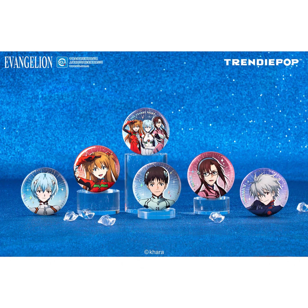 TRENDIEPOP EVA新世纪福音战士星空系列双闪徽章65mm盲抽