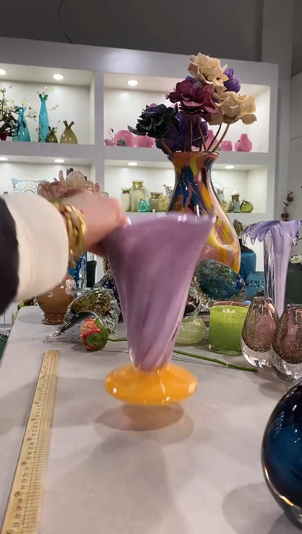 慕忆家手作琉璃花瓶瑕疵