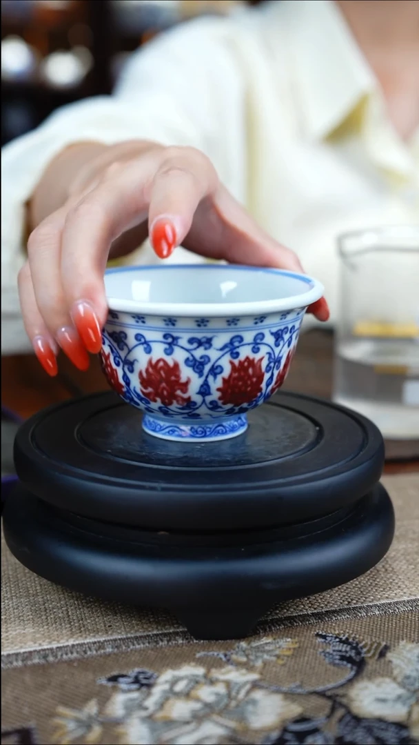 景德镇手工手绘青花釉里红