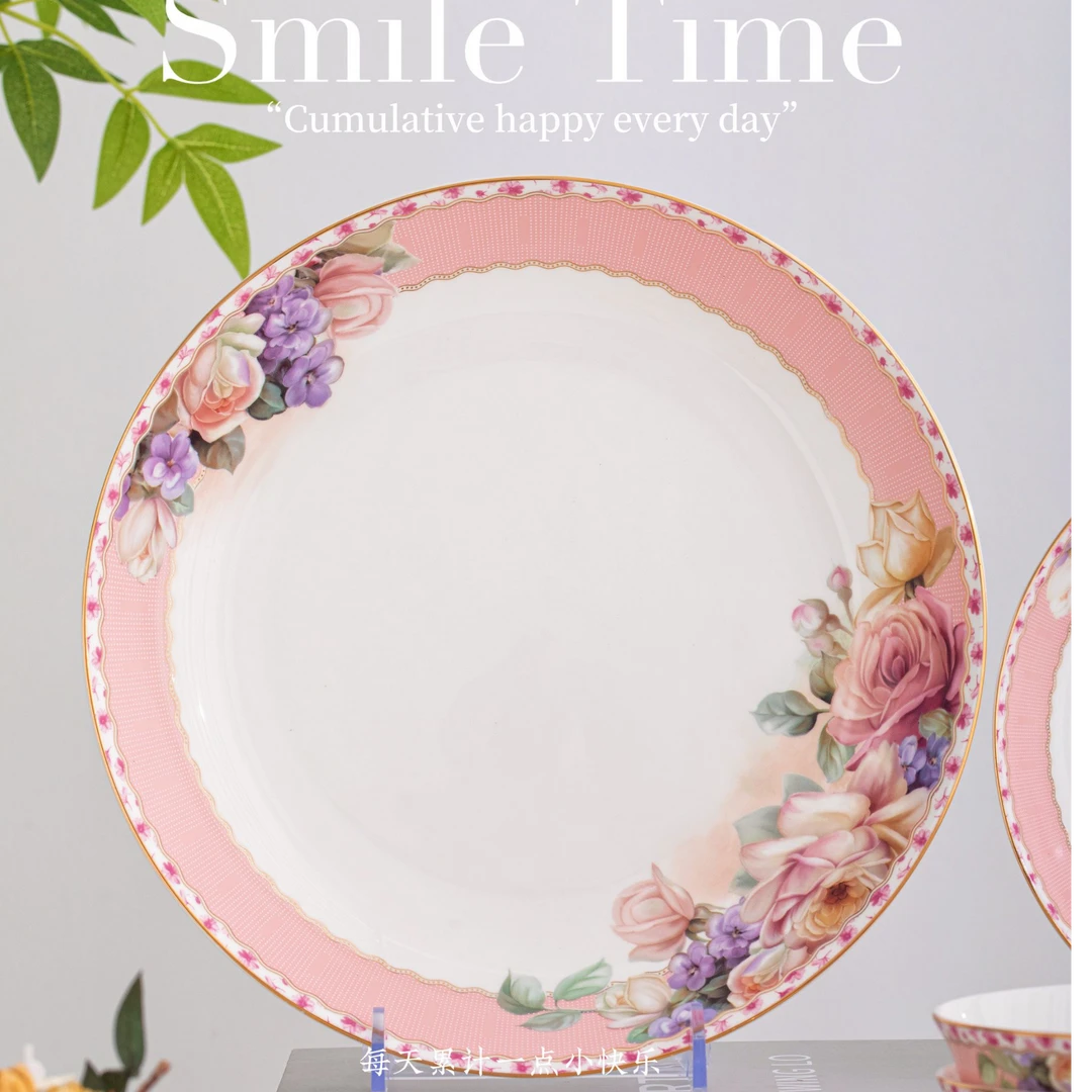 12英寸倾城玫瑰深菜盘1个装