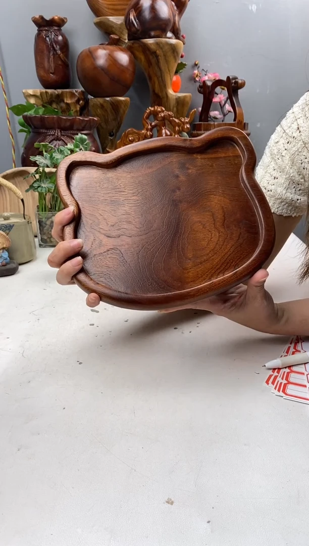 香樟木A21小熊果盘/尺寸