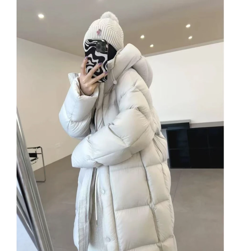 8.0升级轻盈泡芙90白鹅绒大被子时尚百搭长款羽绒服