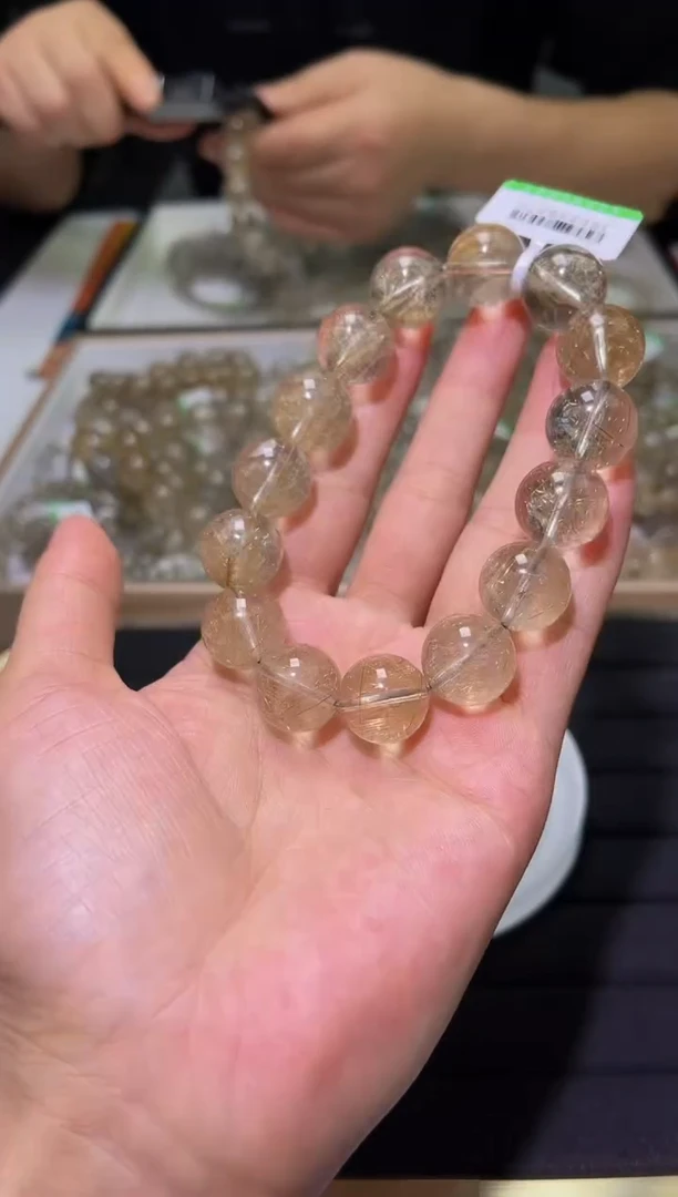 未镶嵌手链水晶J024-15mm魔鬼银发单圈-多样性发其一