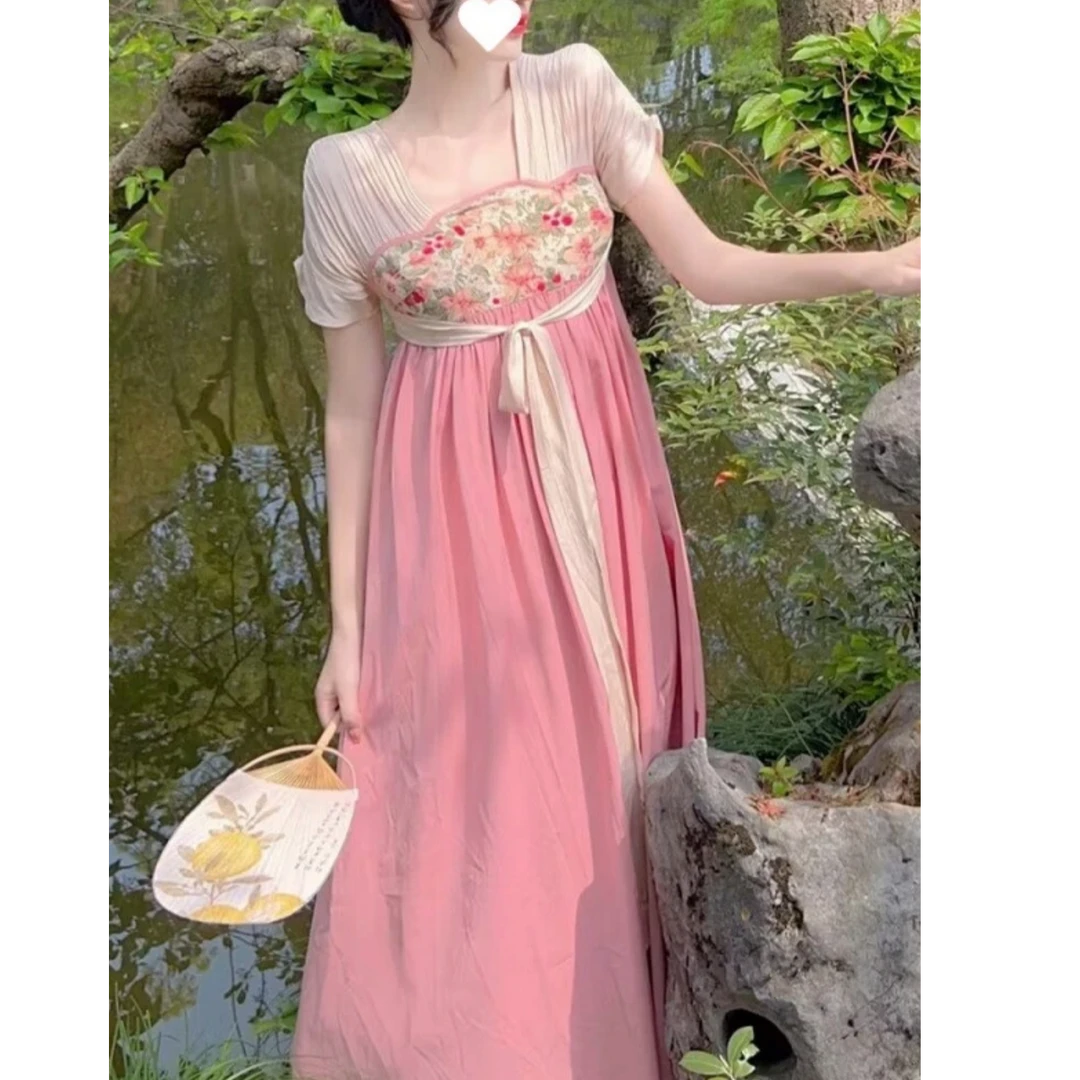 小小专属【Y-5】系列-2025年夏季中长款薄款古风亲肤长裙宽松家居服