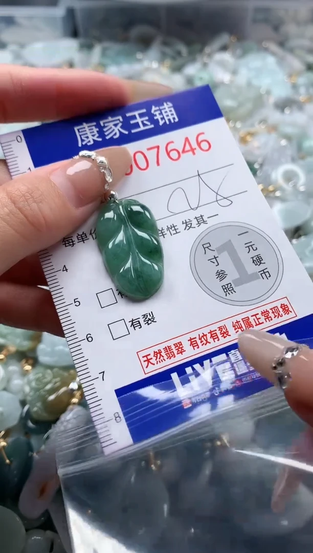 翡翠未镶嵌吊坠(不含链)7646