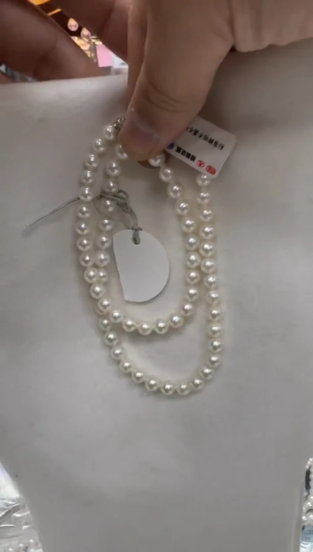 【闪购商品】淡水珍珠项链银S925镶嵌7mm